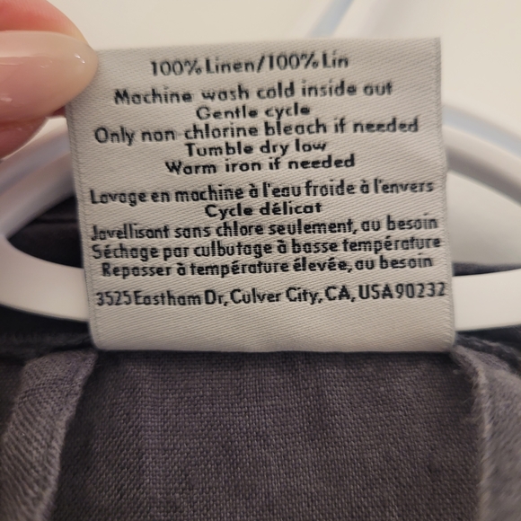 Gray Linen Women's Robe - Picture 3 of 4